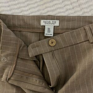 Rachel Zoe Beige Pinstripe Trousers